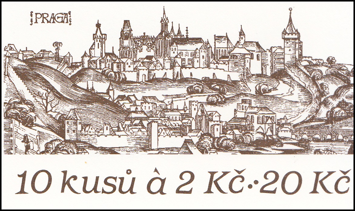 Historická Praha zn. Václav Havel hodnota 2Kč (známkový sešítek ZS 12)