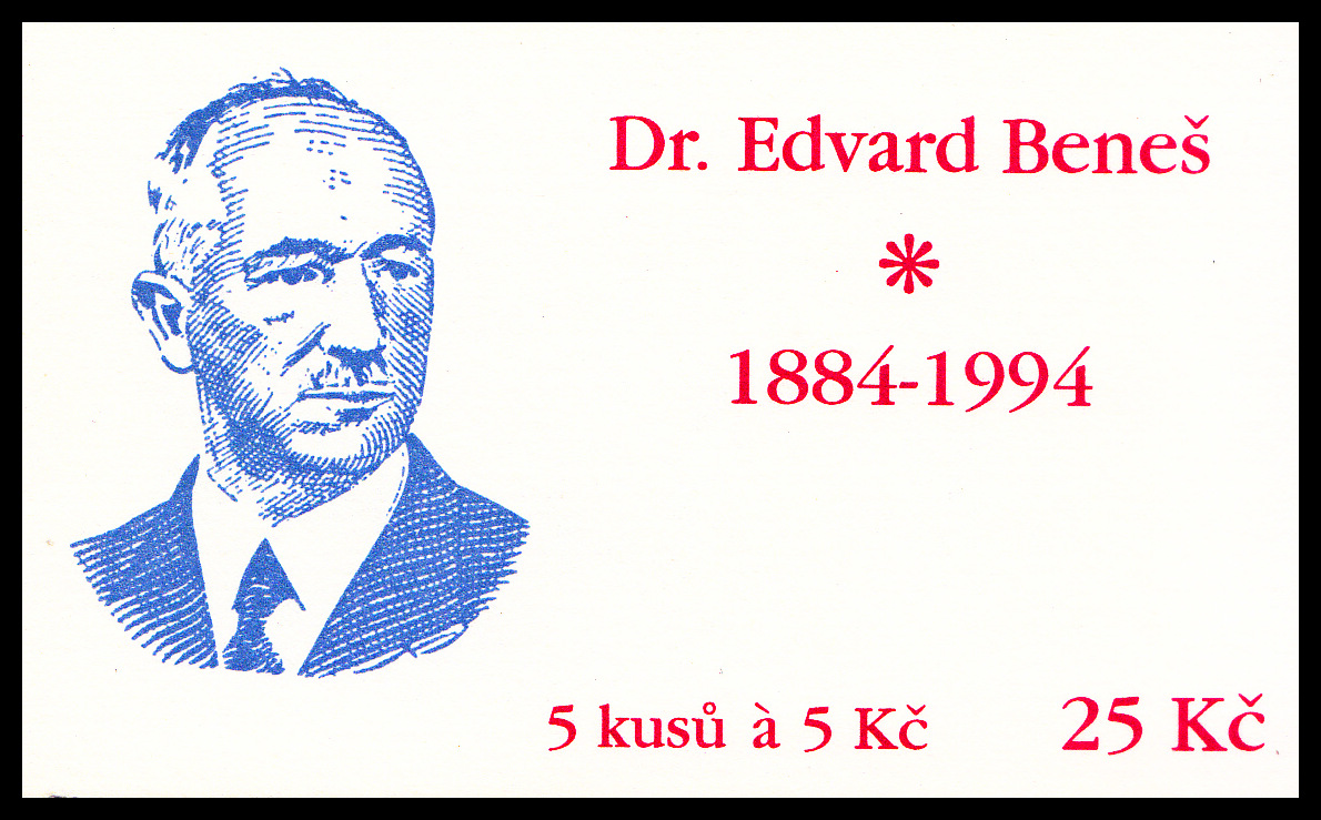 Prezident ČSR - Dr. Edvard Beneš   (známkový sešítek ZS 24)