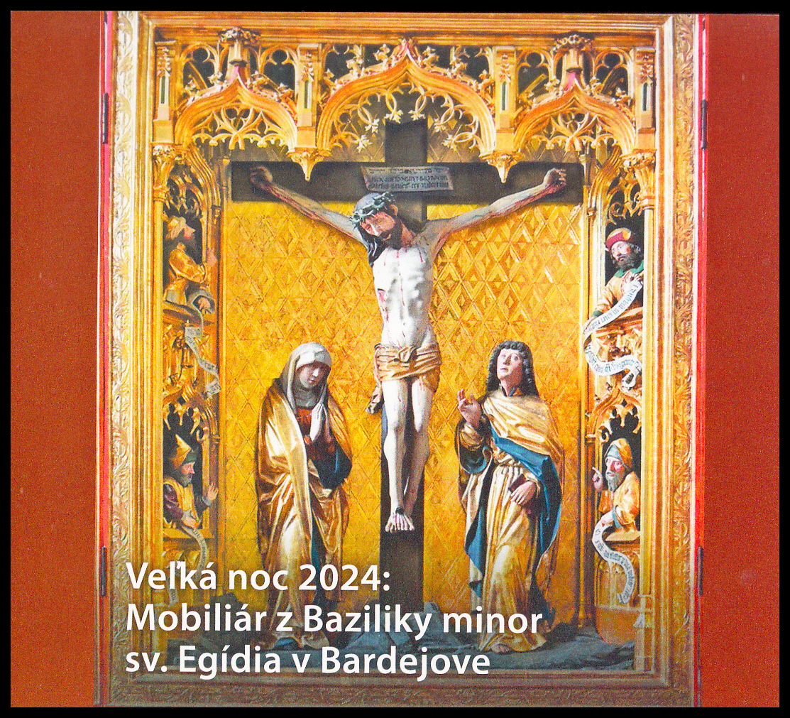 Velikonoce 2024 - Mobiliář z Baziliky v Bardějově (samolepící sešítek nepřeložený)