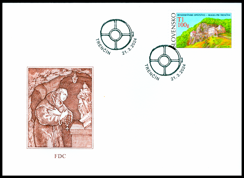 FDC - 800. výročí založení benediktinského opatství ve Skalce u Trenčína