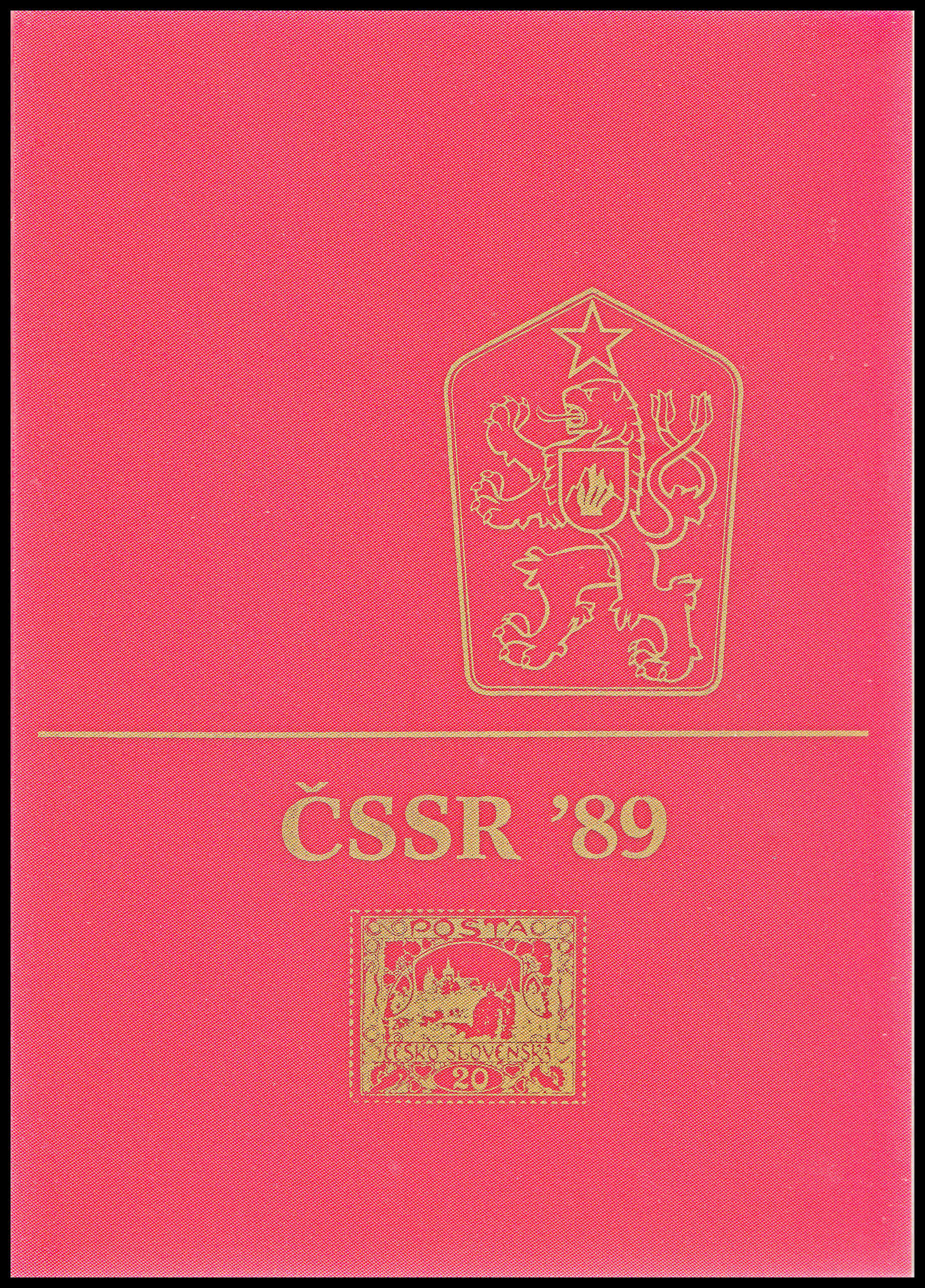 ČSSR 1989 (ročníkové album obsahuje všechny známky a aršíky r.1989 s černotiskem)