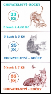 Chovatelství - Kočky (známkové sešítky ZS 70 - 72)