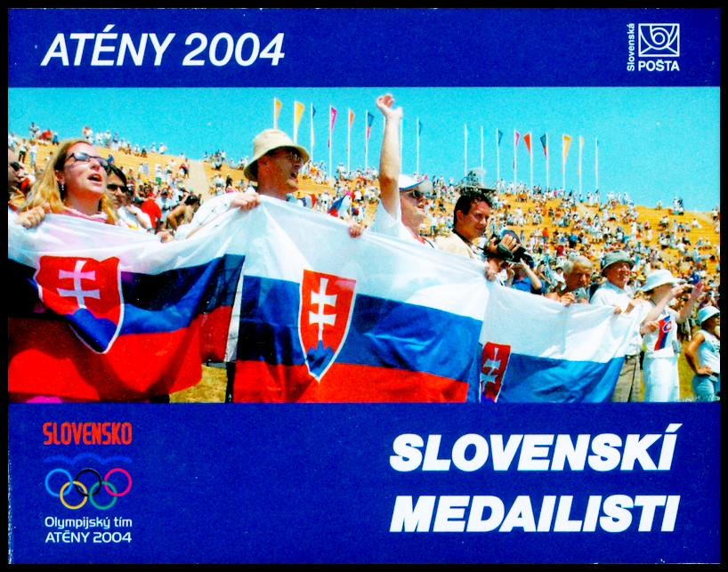 Atény 2004 - slovenští medailisté  (nenatrhaný samolepící zn. sešitek - složený)