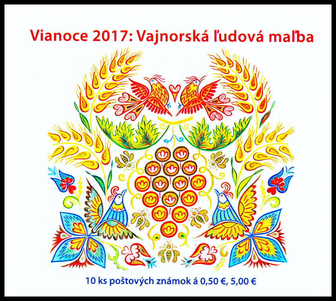 Vánoce 2017 - Vajnorská lidová malba (samolepící sešítek nepřeložený)