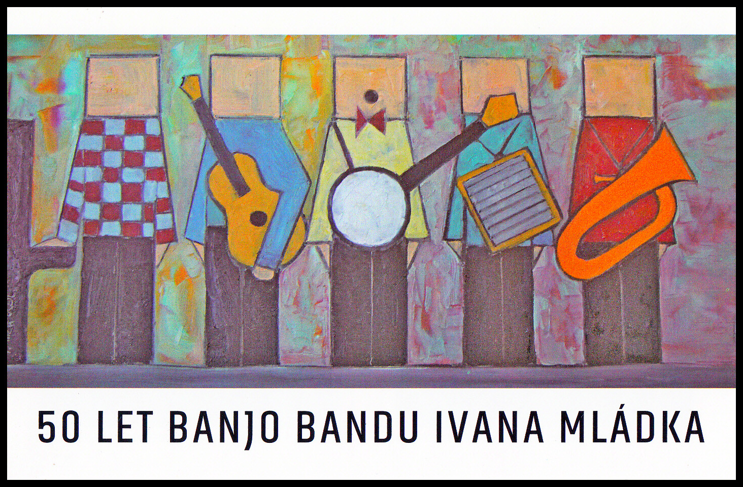 50 let Banjo Bandu Ivana Mládka-samolepící známkový sešitek (sestava čtyř desek)