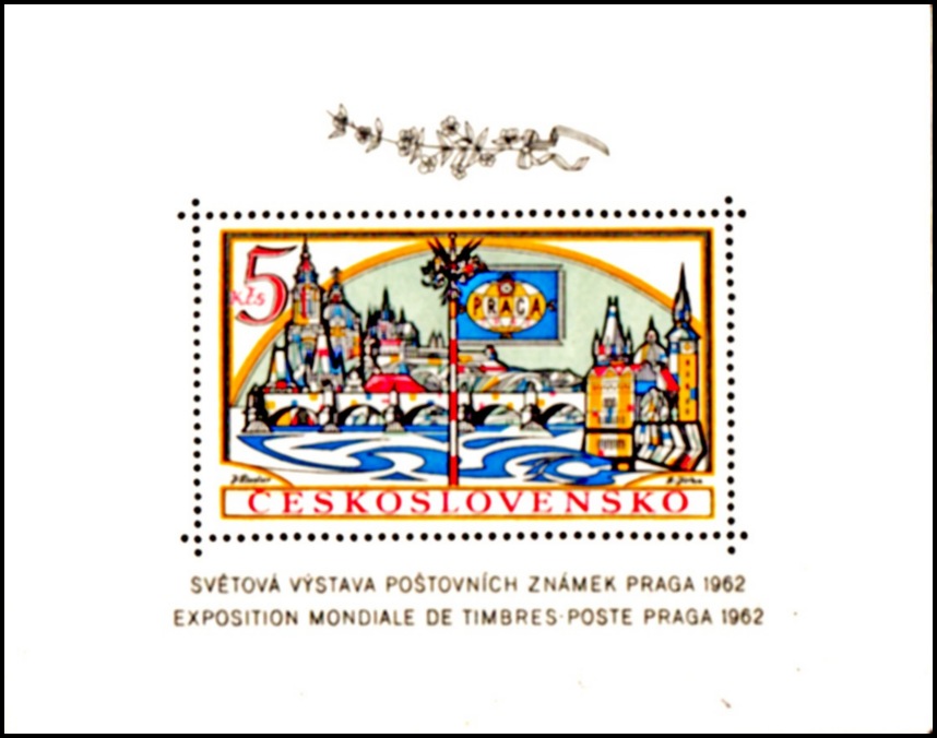 Světová výstava poštovních známek PRAGA 1962 (aršík zoubkovaný)