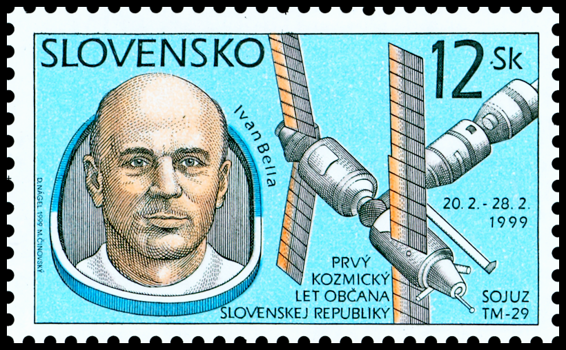 První slovenský kosmonaut (známka z aršíku)