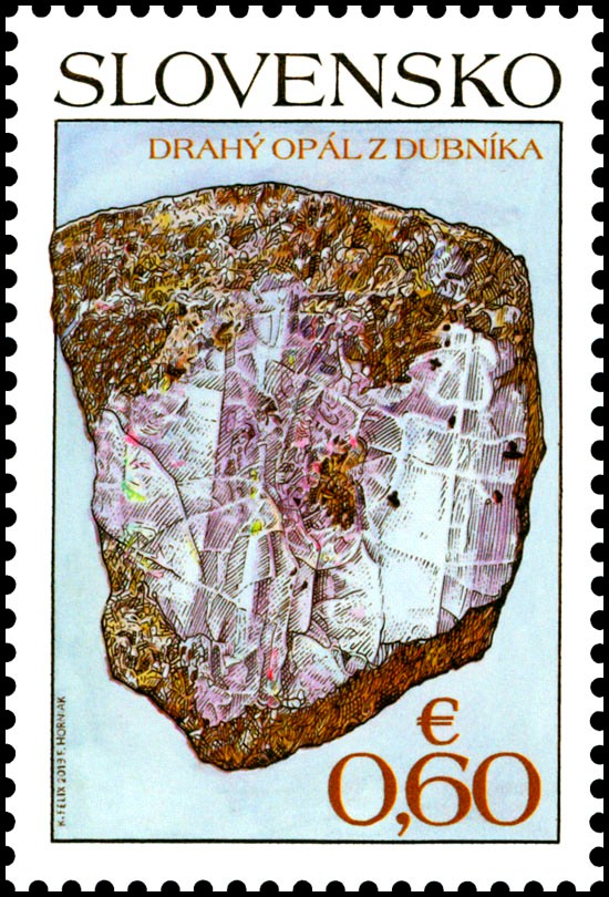 Slovenské minerály - Drahý opál z Dubníku a žezlový křemen ze Šobova