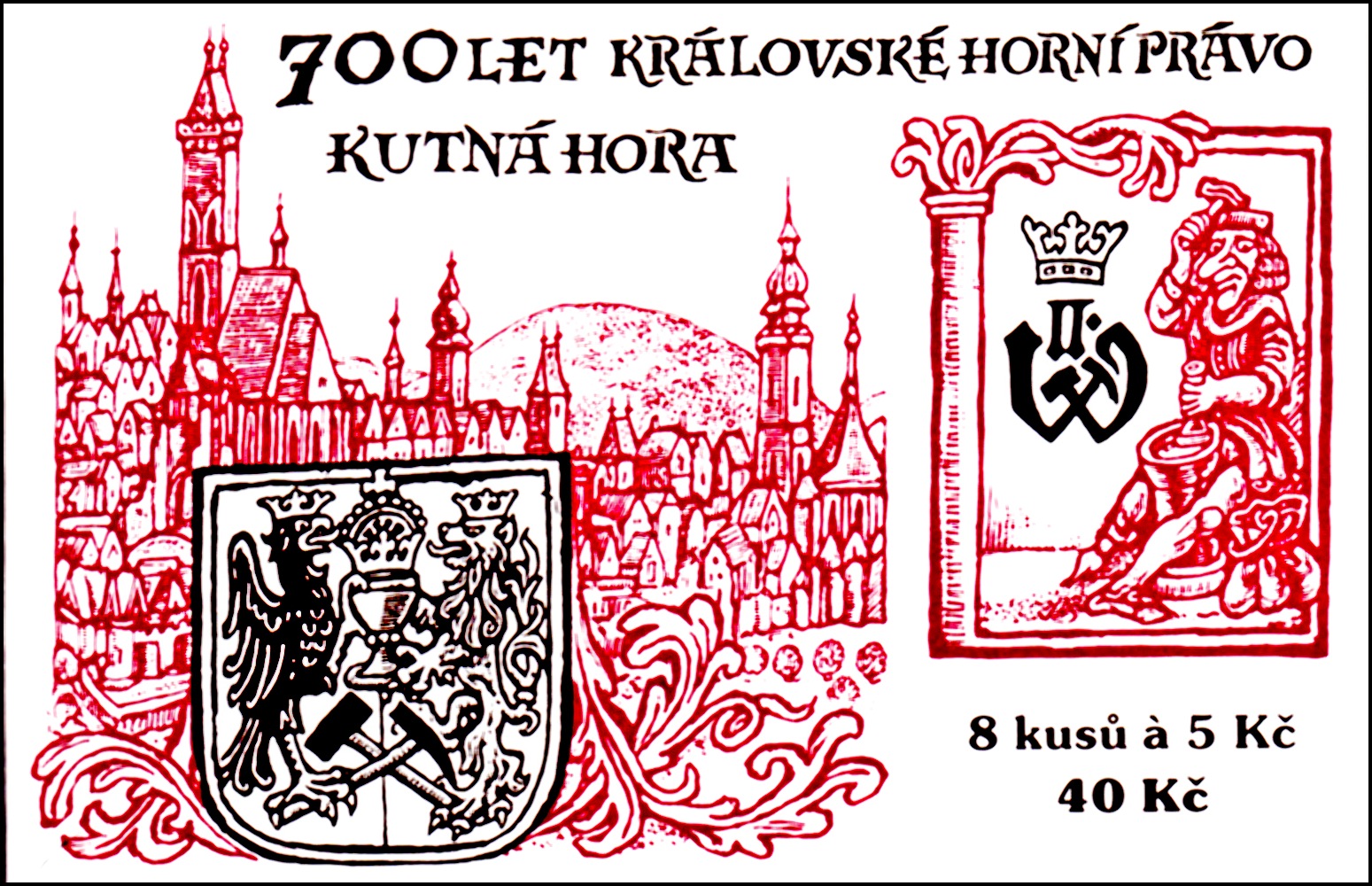 700 let Královského horního práva - Kutná Hora (známkový sešítek)