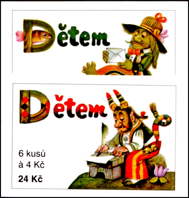 Dětem čerti - muzikanti, vodník na sumci (známkové sešítky)