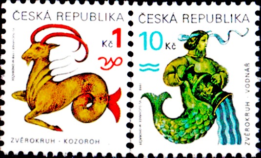 Znamení zvěrokruhu -Kozoroh a Vodnář 