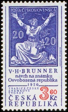 Tradice české známkové tvorby 1997 (Osvobozená republika z r. 1920)