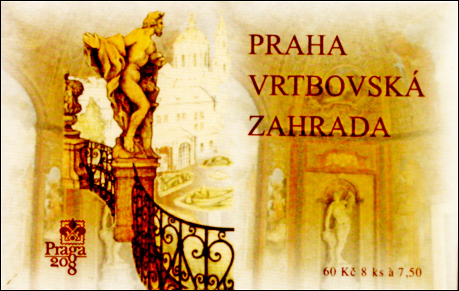PRAGA 2008: Praha - Vrtbovská zahrada (známkový sešítek) 