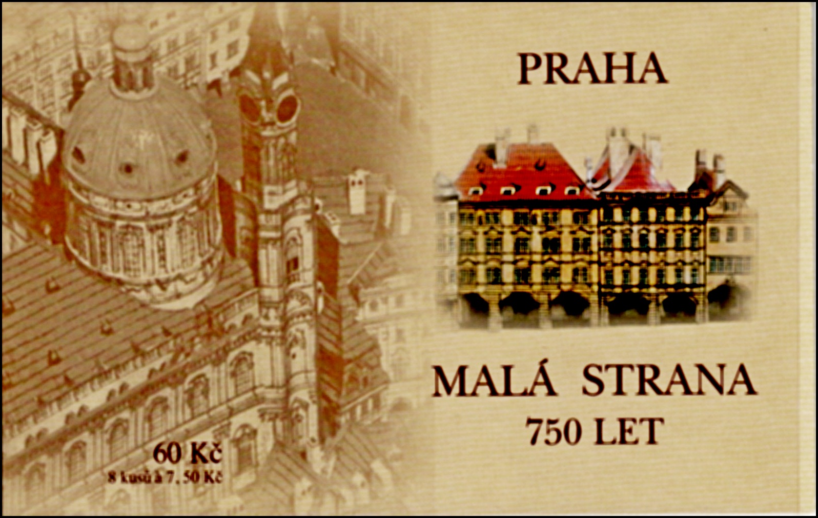 Praha - Malá Strana - 750 let (známkový sešítek) 