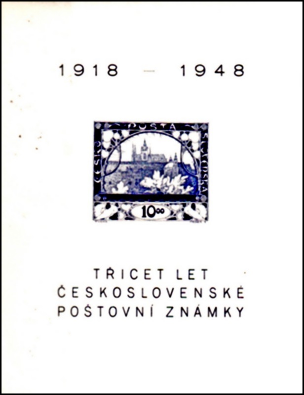 30 let čs.poštovní známky (aršík)
