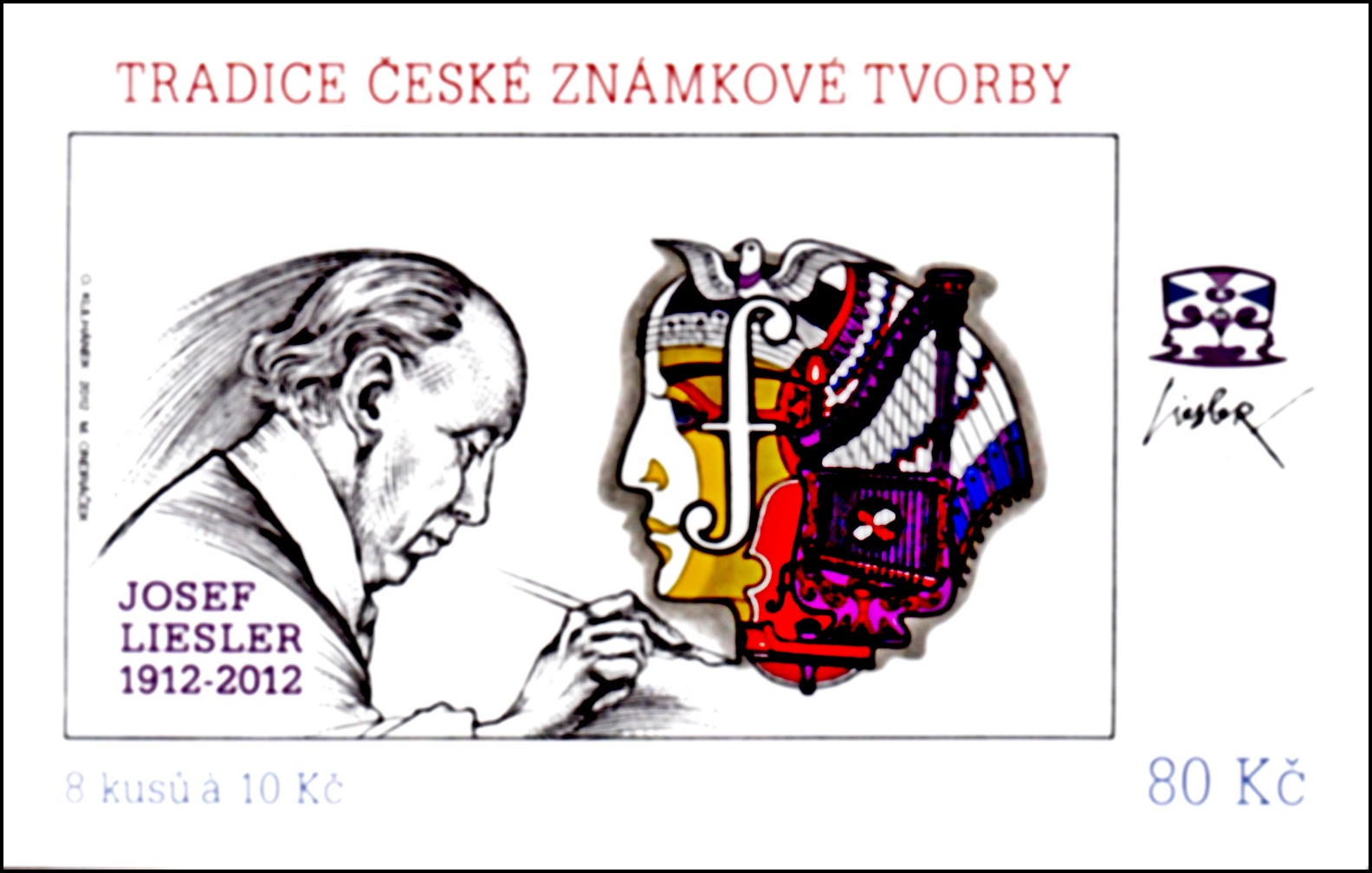Tradice české známkové tvorby 2012 - Josef Liesler (známkový sešítek)