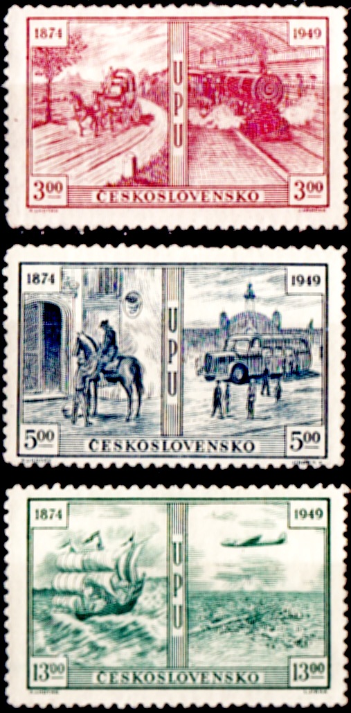 75.výročí Světové poštovní unie (UPU) 