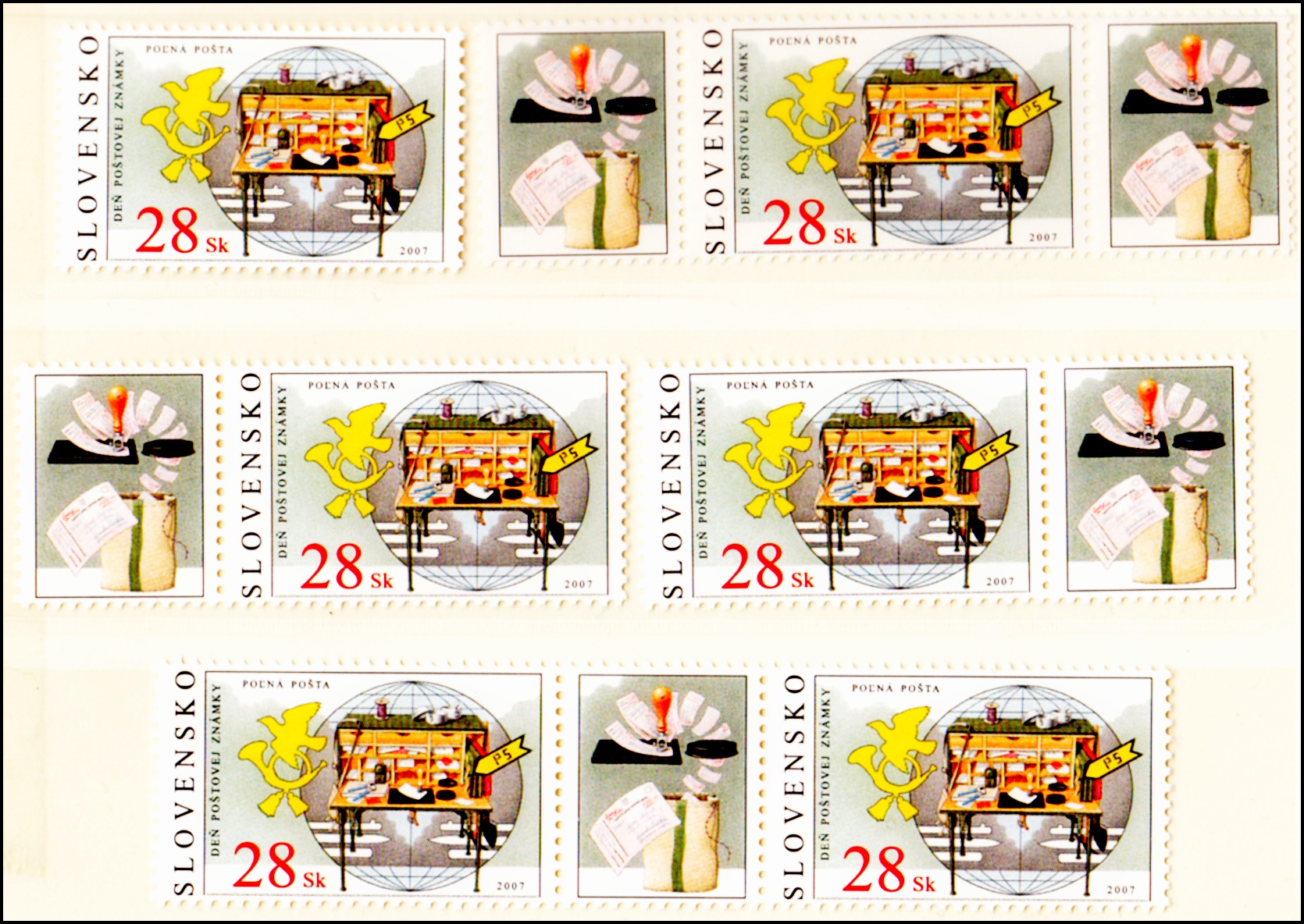 Den poštovní známky 2007 - Polní pošta (kombinace 6 zn.+ 5 K)