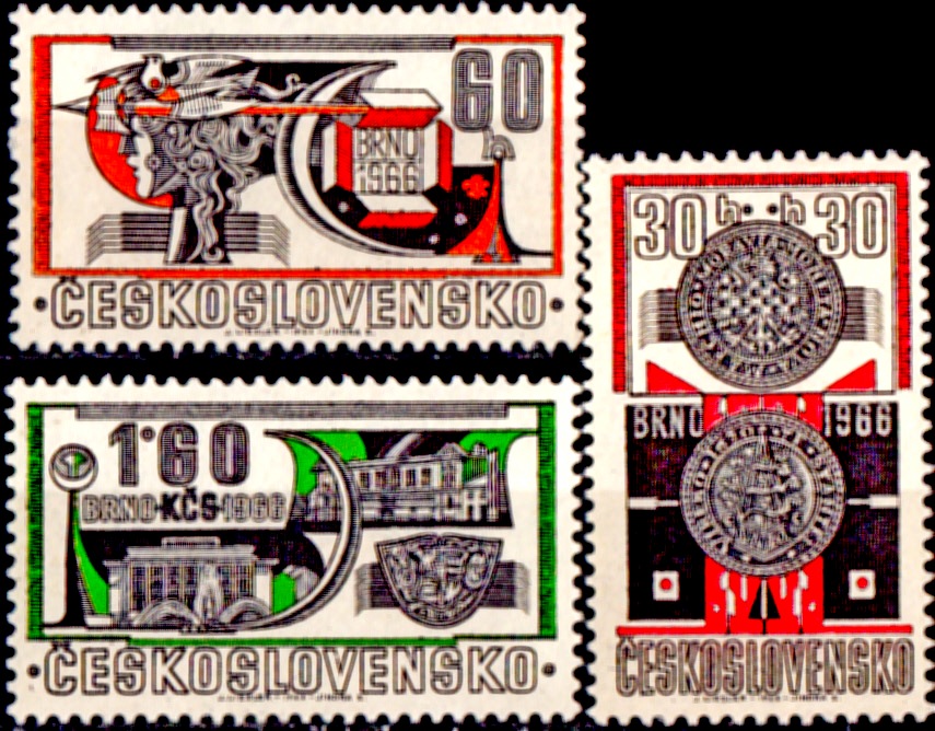 Celostátní výstava poštovních známek BRNO 1966 (známky)