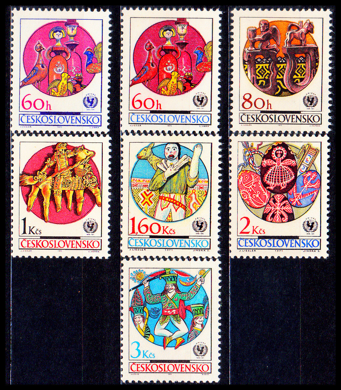 25.výročí UNICEF  (vč. 1927 II. typ) 