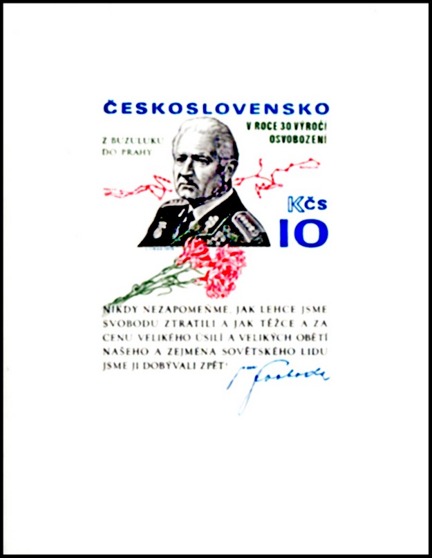 80.narozeniny generála L. Svobody (aršík stříhaný)