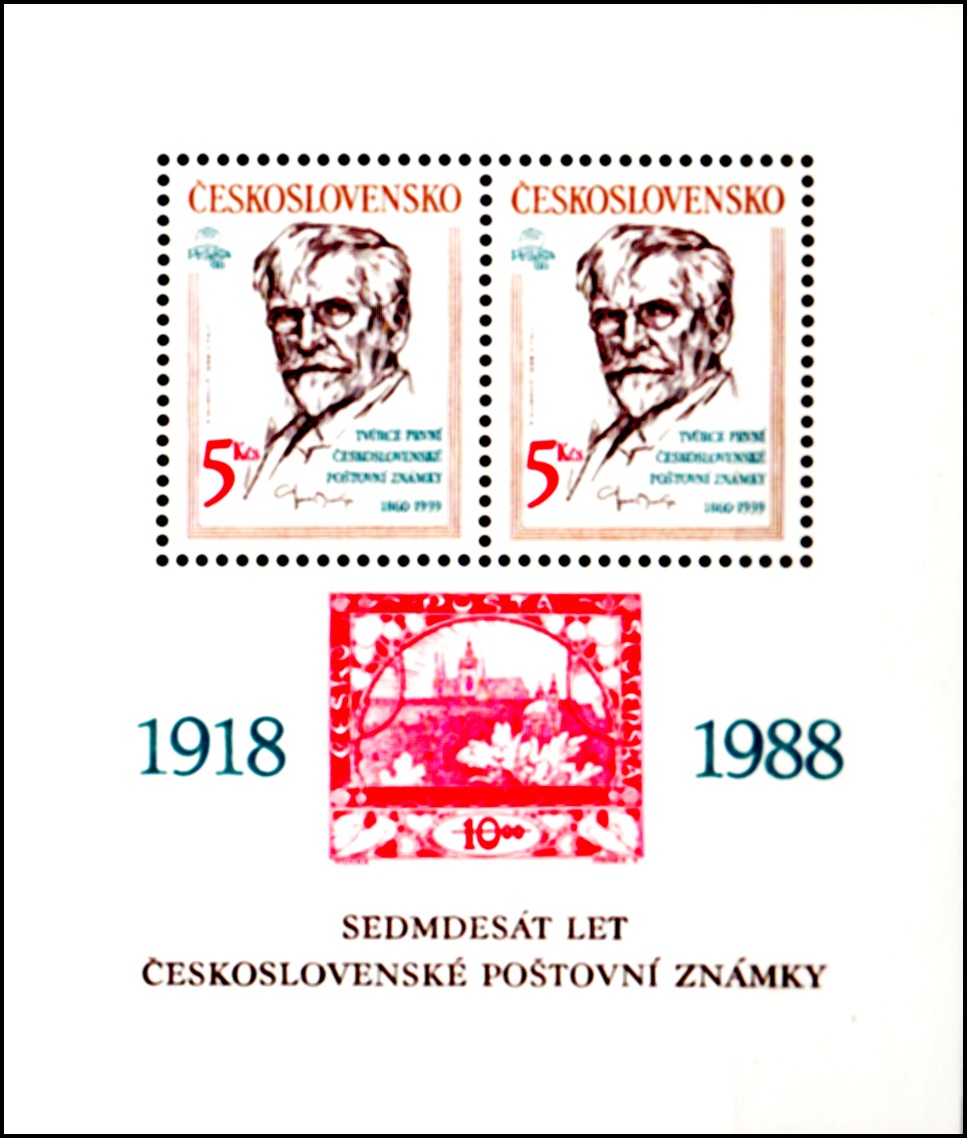 70 let čs. poštovní známky (aršík)
