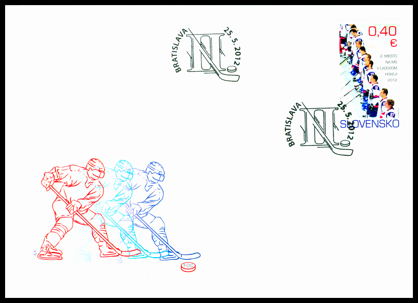 FDC - 2. místo na MS v ledním hokeji 2012 
