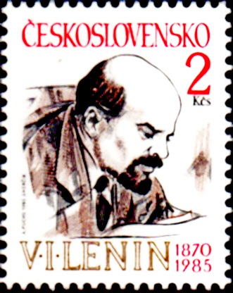 115.výročí narození V.I.Lenina (známka z aršíku)