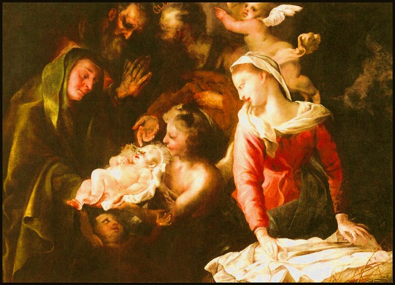 Vánoce 2012 - Narození Krista (celinová pohlednice) 
