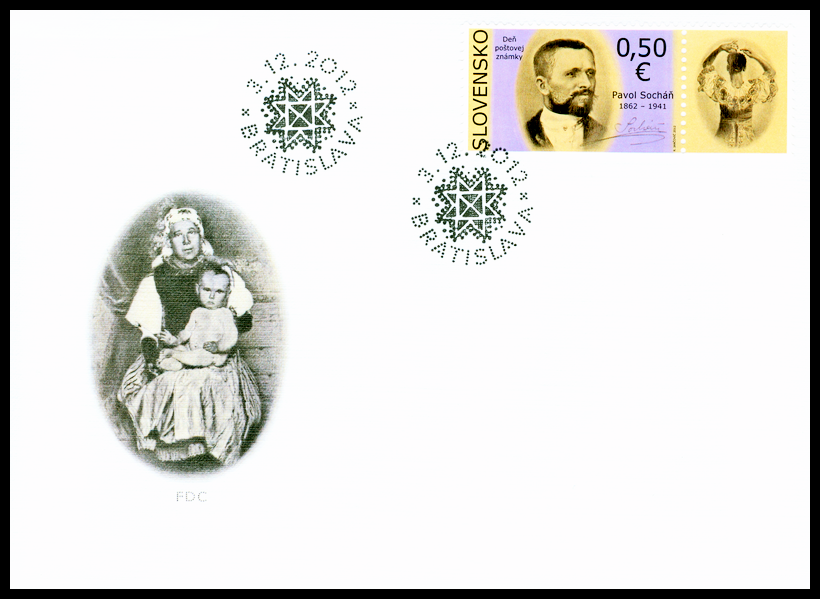 FDC - Den poštovní známky - Pavol Socháň (1862 – 1941)