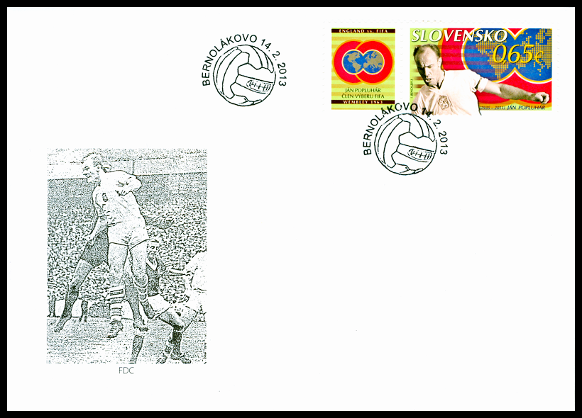 FDC - Významné sportovní akce - Ján Popluhár (1935 – 2011) 