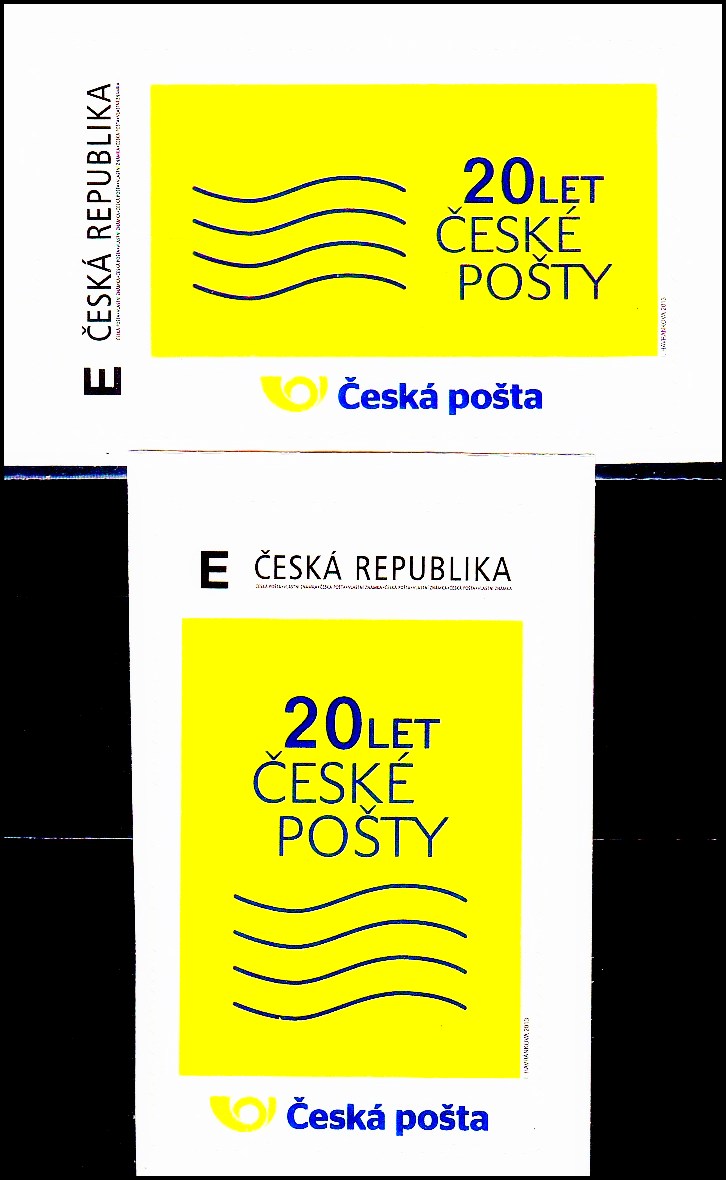 20 let České pošty, s.p. - na šířku a na výšku (samolepící známky)