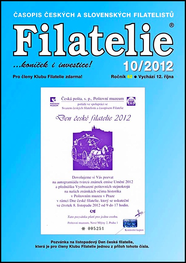 Časopis Filatelie 10 / 2012