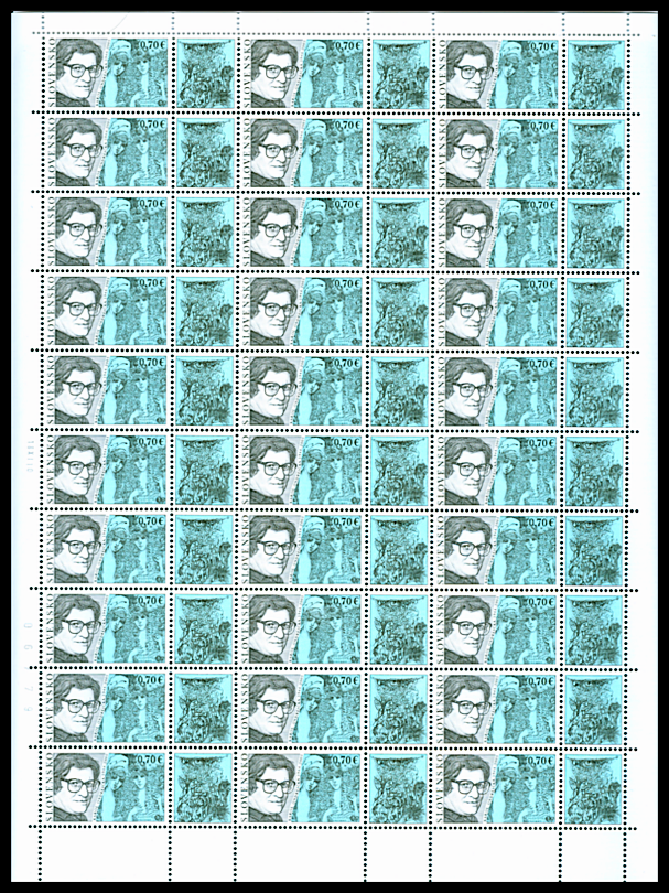 Den poštovní známky 2010 -  K. Ondreička  (arch 30 známek + 30 kuponů ) 