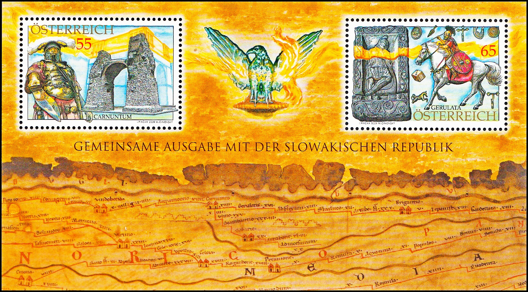 Společné vydání  - Limes Romanus (aršík) - Rakousko