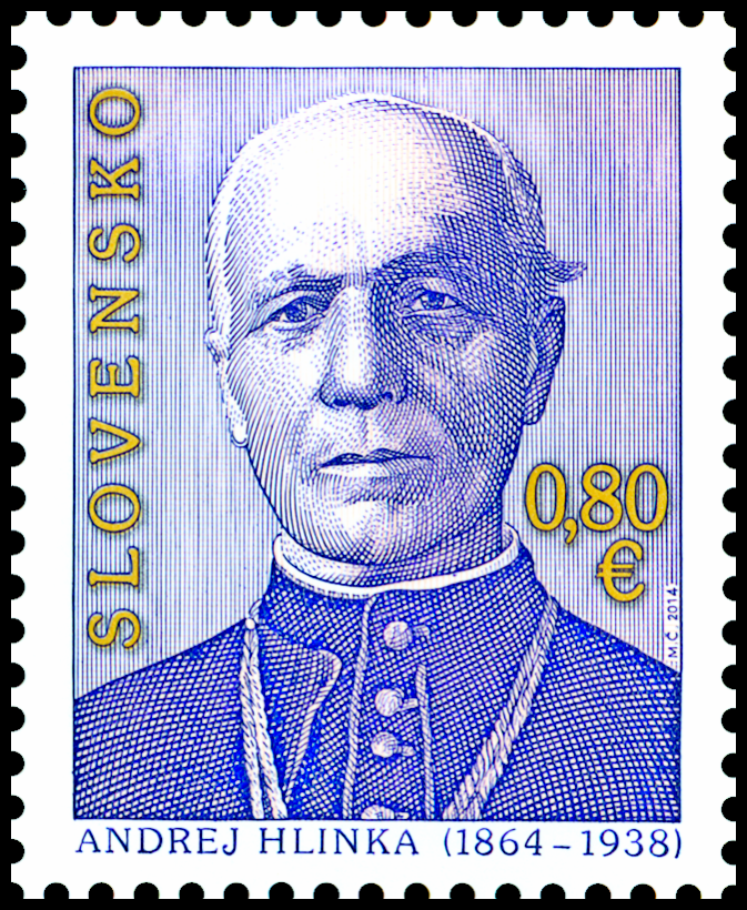 Osobnosti - Andrej Hlinka 1864 - 1938 (známka z aršíku)