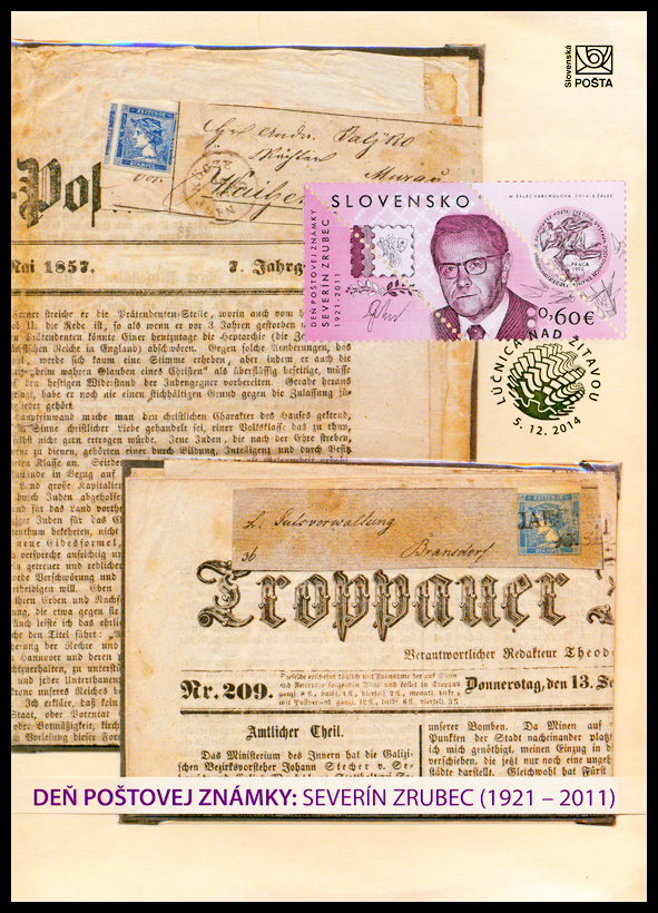 NL - Den poštovní známky 2014 - Severín Zrubec 1921 – 2011 