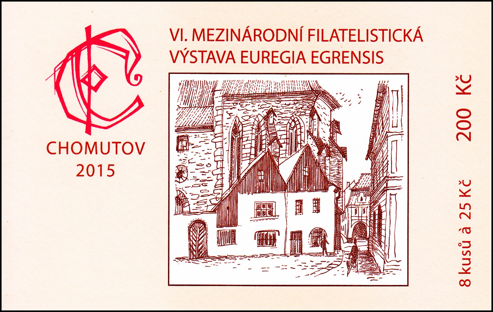 Chomutov – VI. českoněmecká filatelistická výstava (známkový sešítek bez nápisu)
