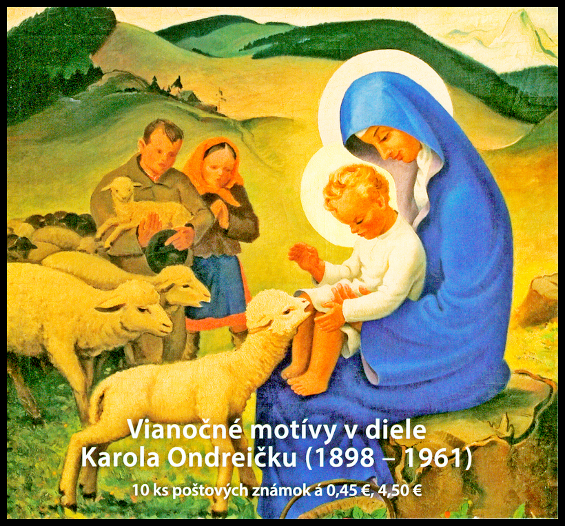Vánoční motivy v díle Karla Ondreička (samolepící sešítek)