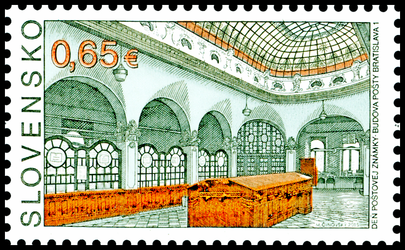  Den poštovní známky 2015 - Budova pošty Bratislava 1