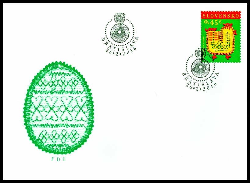 FDC - Velikonoce 2016 - Paličkovaná krajka