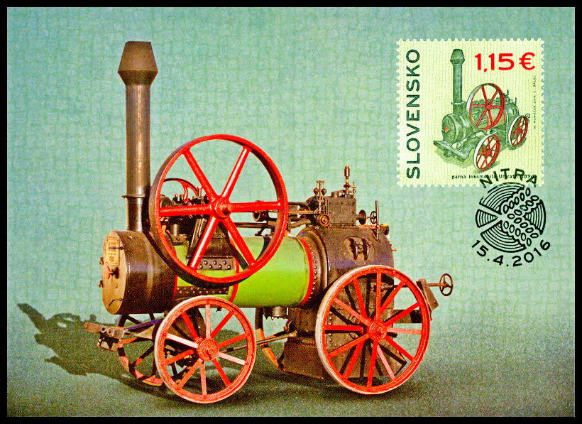 Cartes maximum - Technické památky - Parní lokomobila Umrath (1894)