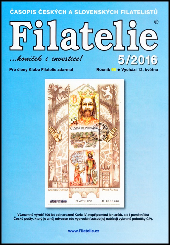Časopis  Filatelie 5 / 2016