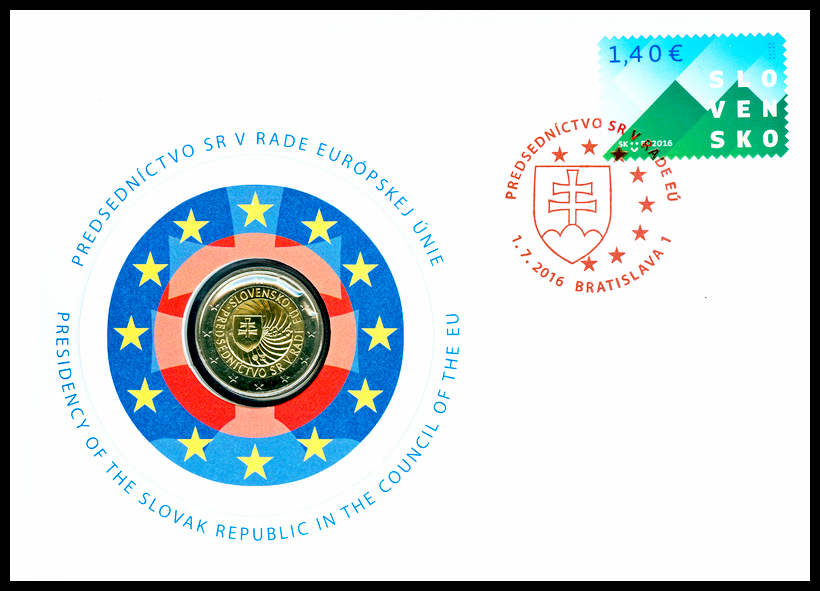 Numizmatická obálka -  Předsednictví SR v Radě Evropské unie