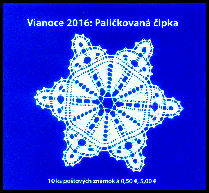 Vánoce 2016 - Paličkovaná krajka (samolepící sešítek)