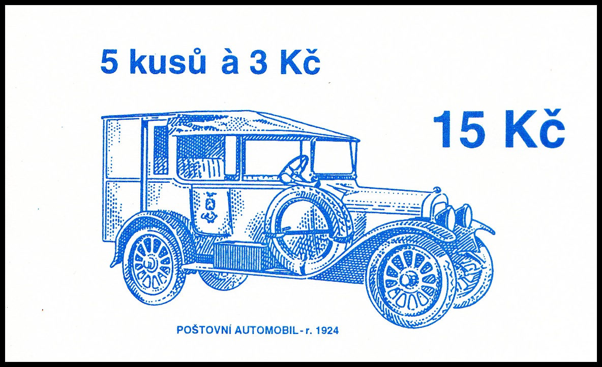 Historický poštovní automobil  (známkový sešítek ZS 18)