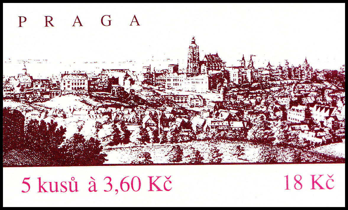 Praga - zn. Václav Havel hodnota 3,60,-Kč (známkový sešítek ZS 39)