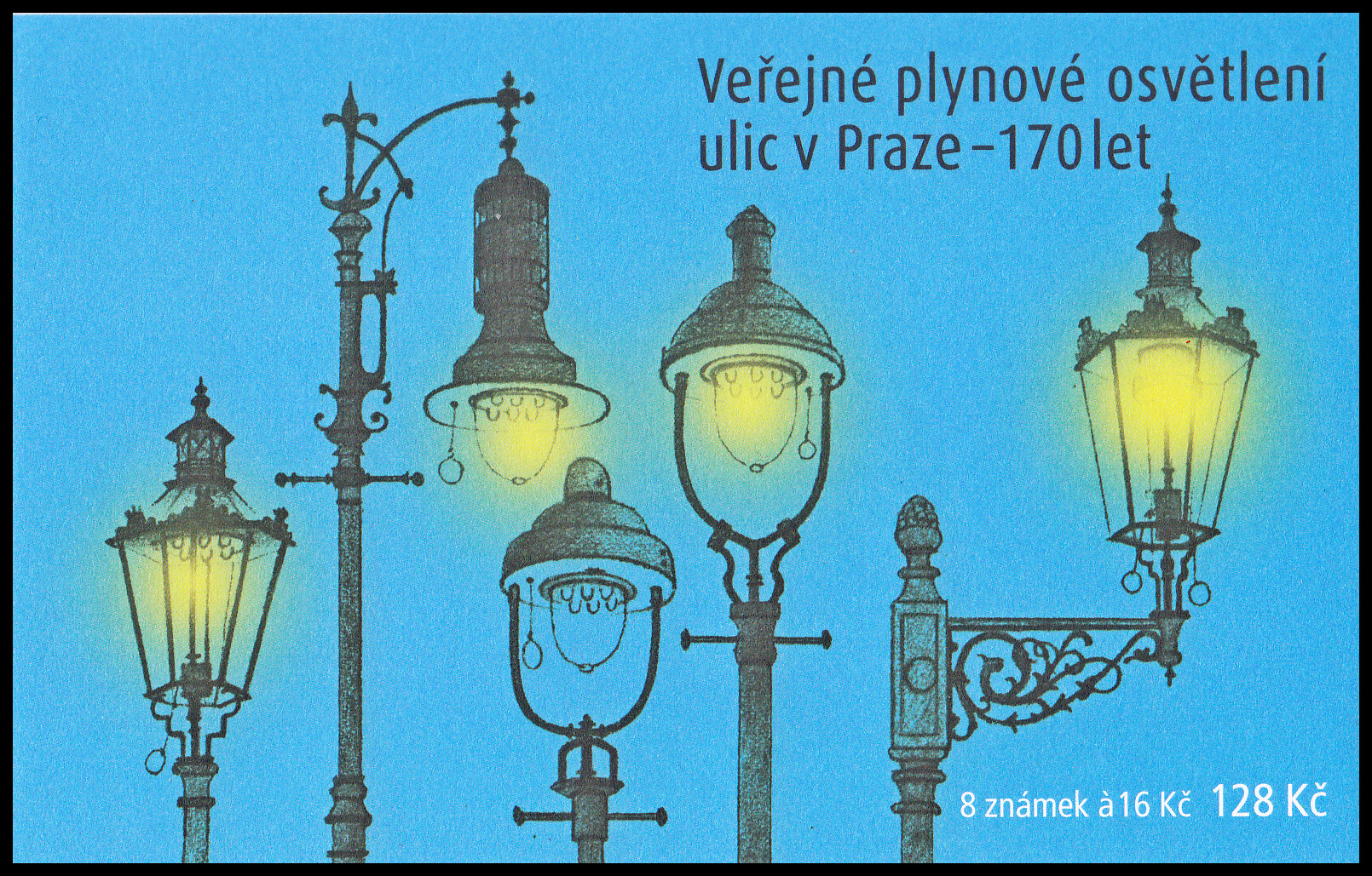 Technické památky: Veřejné plynové osvětlení ulic – 170 let (známkový sešítek) 