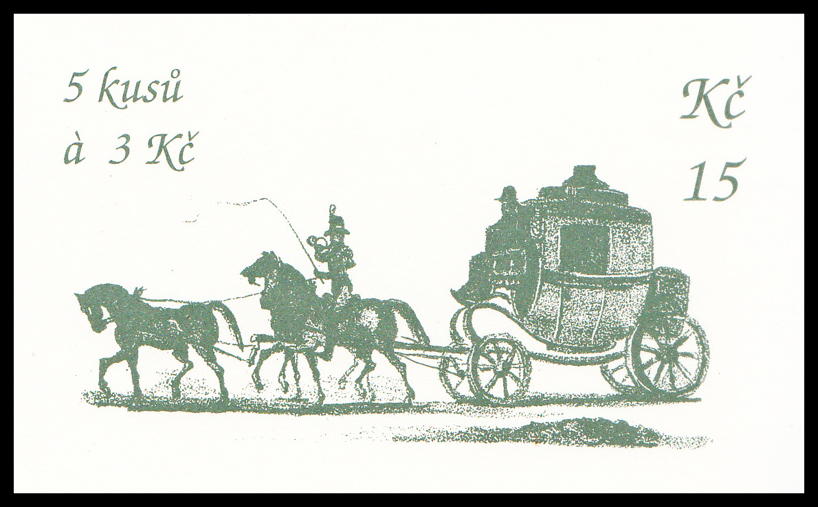 Historický poštovní dostavník (známkový sešítek ZS 13) 