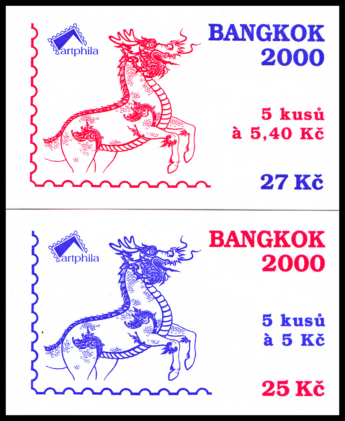 Bangkok 2000  (známkové sešítky ZS 79 - 80)